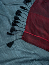 Women's Blue Slub Saree