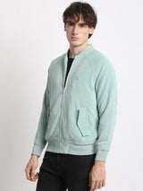 Men's Blue Casual Lightweight Bomber Jacket