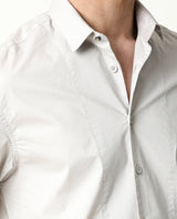 Men's Beige Casual Regular Fit Solid Half Sleeves Shirt