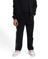 Boys Black Casual Regular Fit Solid Track Pant