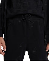 Boys Black Casual Regular Fit Solid Track Pant