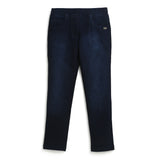 Girls Blue Above Knee Solid Jegging