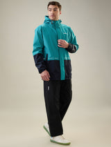 Men's Green Zipper Rainsuit