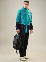 Men's Green Zipper Rainsuit
