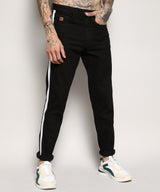 Men's Tapered Side Striped Denim Jeans