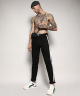 Men's Tapered Side Striped Denim Jeans