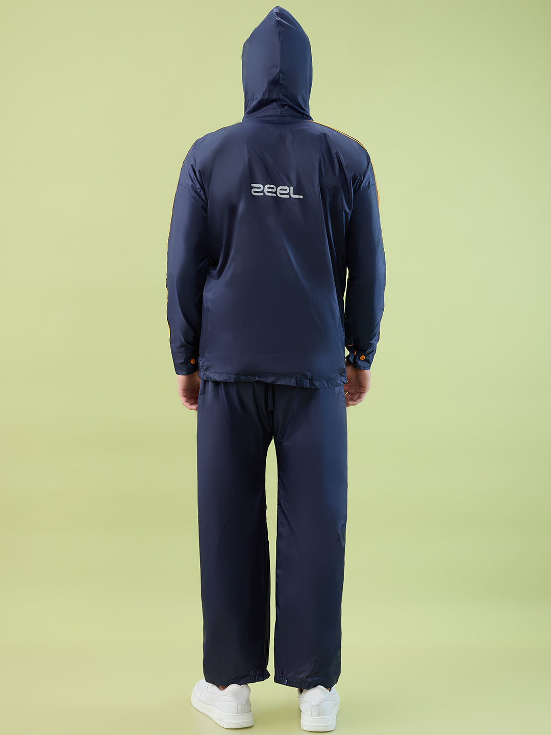 Men's Blue Mango Button Polyester and PVC Rainsuit