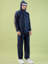 Men's Blue Mango Button Polyester and PVC Rainsuit
