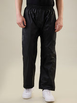 Men's Black Grey Button Rainsuit
