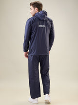 Men's Navy Grey Button Rainsuit