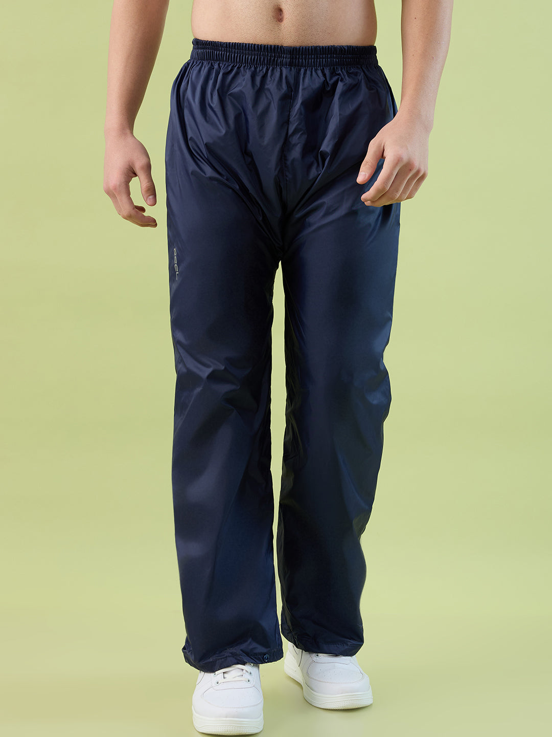 Men's Blue Rblue Button Polyester and PVC Rainsuit