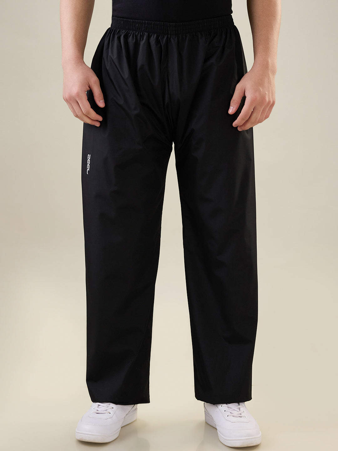 Men's Black Grey Zipper Rainsuit
