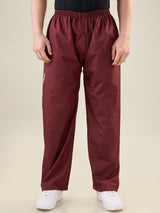 Men's Red Maroon Zipper Rainsuit