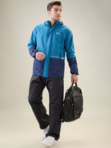 Men's Blue Zipper Rainsuit