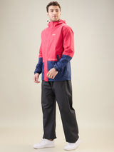 Men's Red Zipper Rainsuit