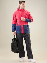 Men's Red Zipper Rainsuit