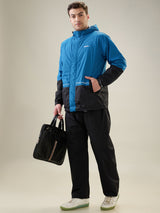 Men's Black Ink Blue Zipper Rainsuit