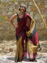 Women's Multicolor Slub Saree