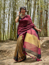 Women's Multicolor Slub Saree