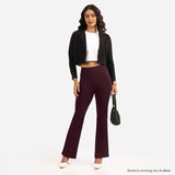 Women's Purple Solid Sports High Rise Trouser - Tall
