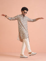 Men's Multicolor Festive Printed Kurta