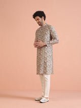 Men's Multicolor Festive Printed Kurta