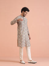Men's Multicolor Festive Printed Kurta