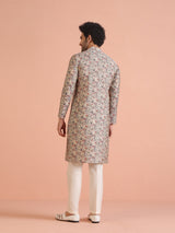 Men's Multicolor Festive Printed Kurta