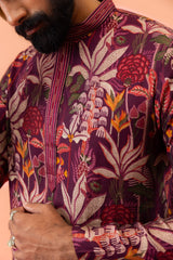 Men's Multicolor Printed Festive Floral Kurta