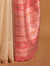 Women's Off White Festive Banarasi Saree
