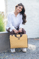 Women's Yellow Honey Drizzle Laptop Bag