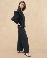 Women's Black Casual Full Sleeves Top