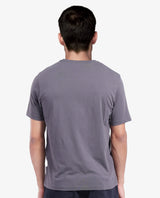 Men's Grey Casual Regular Fit Printed Half Sleeves Tshirt