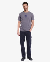 Men's Grey Casual Regular Fit Printed Half Sleeves Tshirt