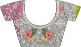 Women's Georgette Multicolored Embellished Designer Saree with Blouse Piece