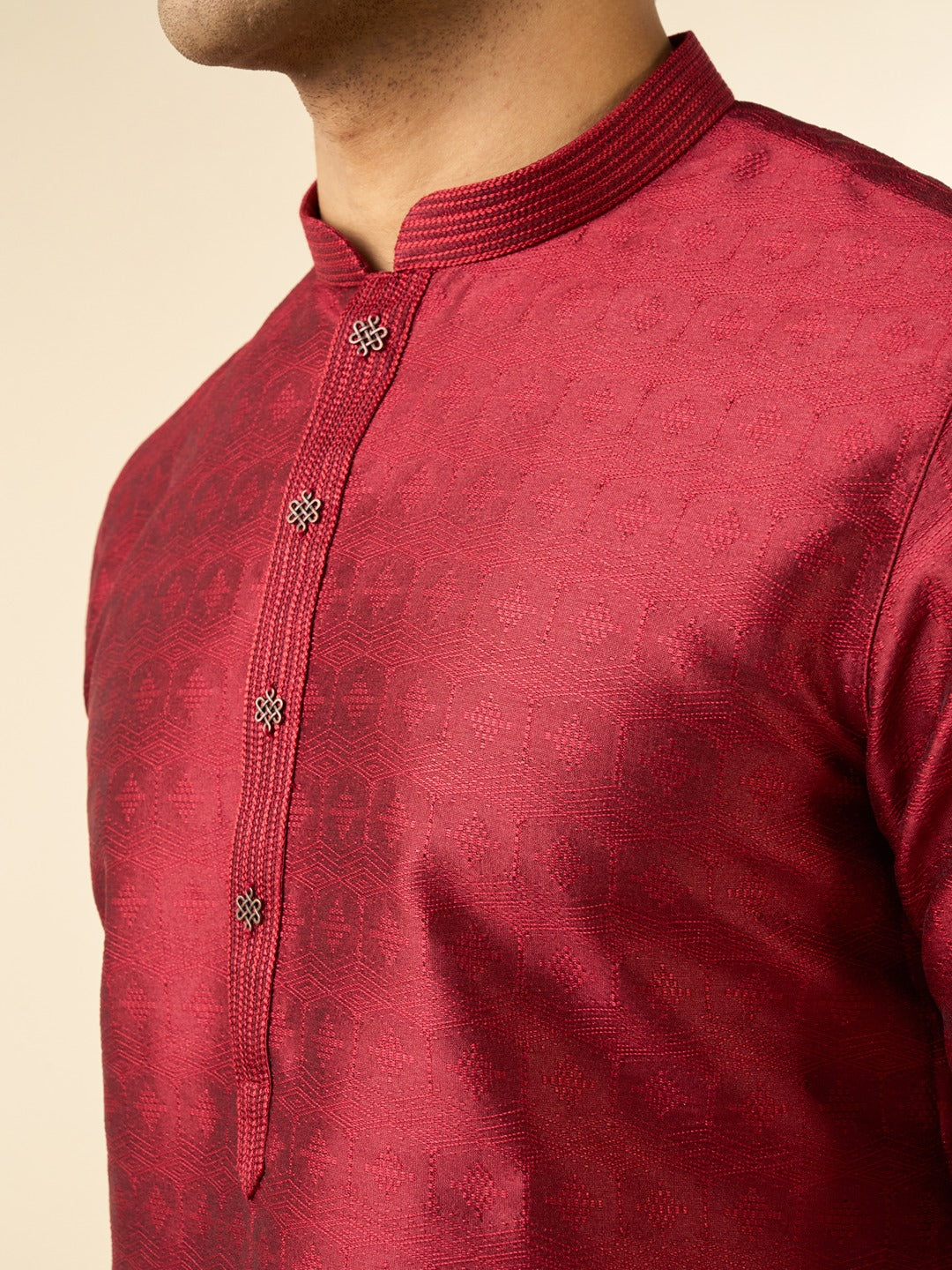 Men's Festive Elegant Maroon Kurta