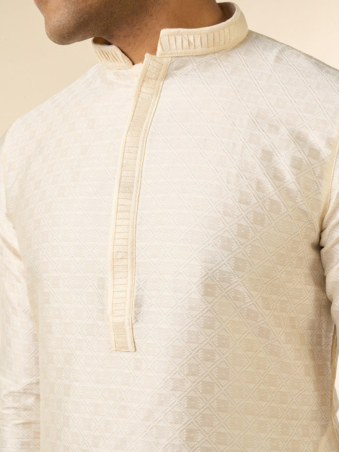 Men's Festive Cream Elegance Kurta