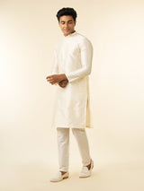 Men's Festive Classic Cream Artistry Kurta