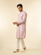 Men's Festive Dusty Pink Vibrance Kurta