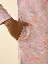 Men's Festive Dusty Pink Vibrance Kurta
