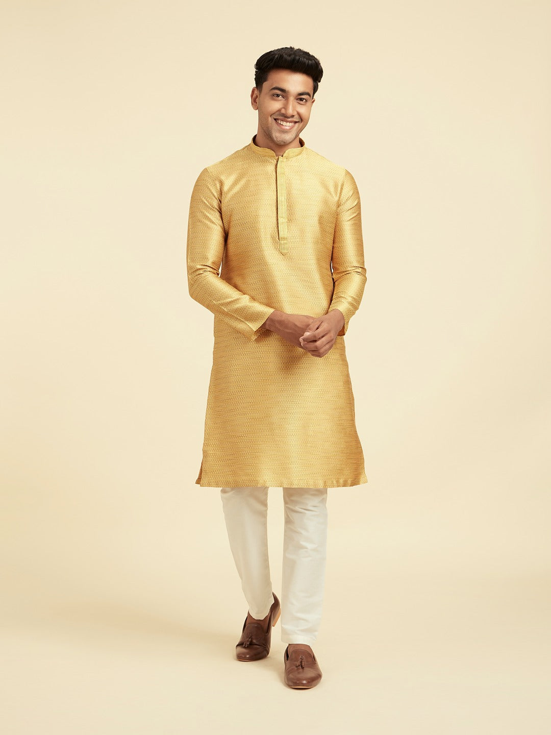 Men's Festive Classy Mustard Kurta