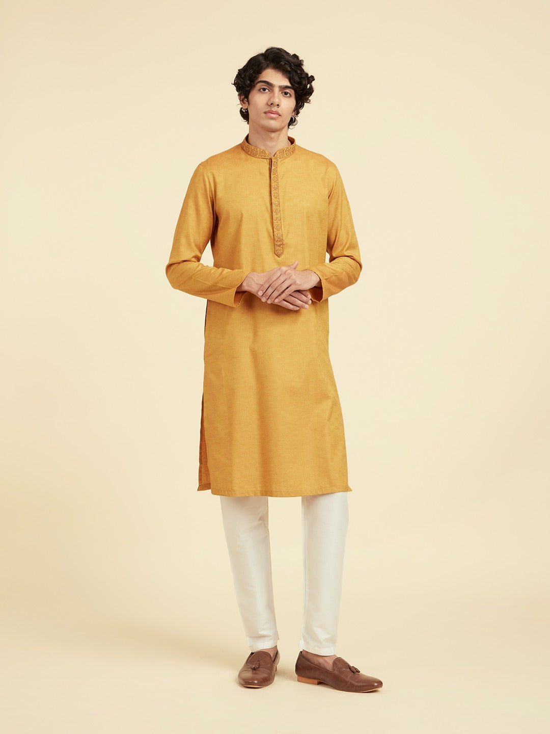 Men's Festive Radiant Mustard Kurta