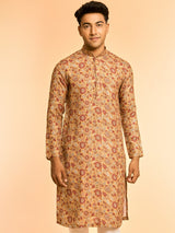 Men's Festive Mustard Mystique Kurta