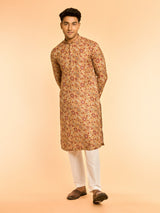 Men's Festive Mustard Mystique Kurta