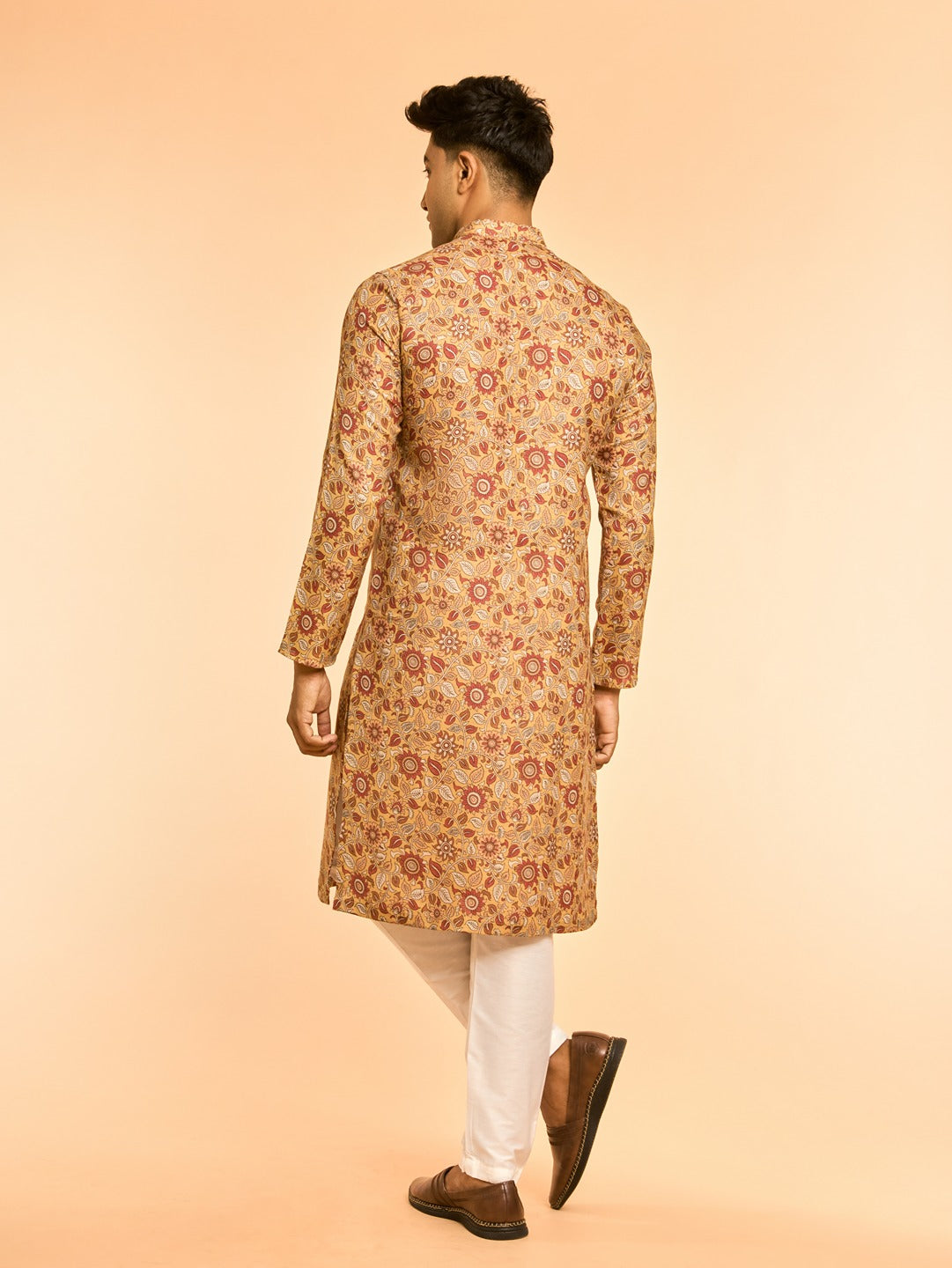 Men's Festive Mustard Mystique Kurta