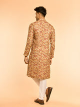 Men's Festive Mustard Mystique Kurta