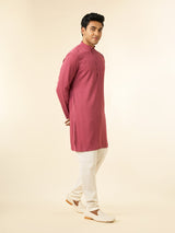 Men's Festive Resplendent Dusty Pink Kurta