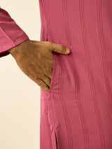 Men's Festive Resplendent Dusty Pink Kurta