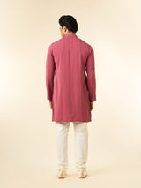 Men's Festive Resplendent Dusty Pink Kurta