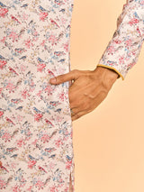Men's Festive Elegant Warm White Kurta